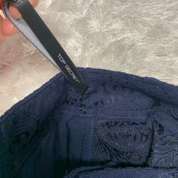 Blue Jacquard Woven Skirt Sz Small 28" Waist - Picture 4 of 6